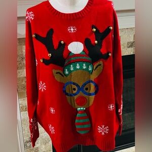 United States Sweaters Novelty Christmas Sweater Size 2X waterfall style